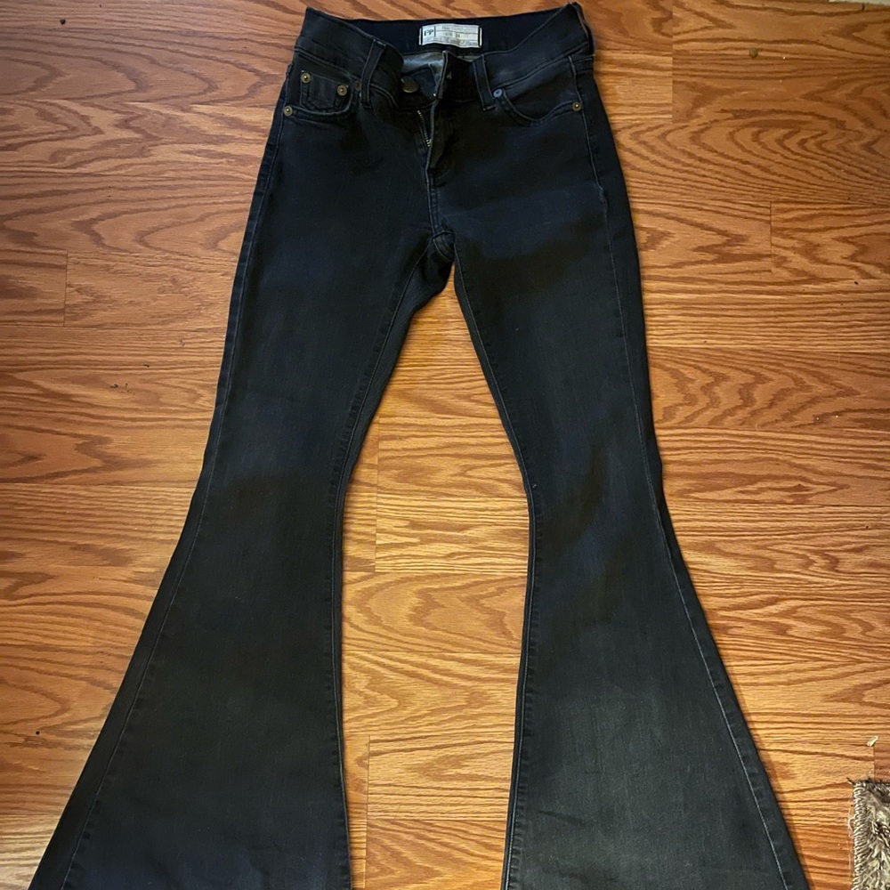 Free people black bell bottoms